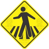 Passagem sinalizada pedestres